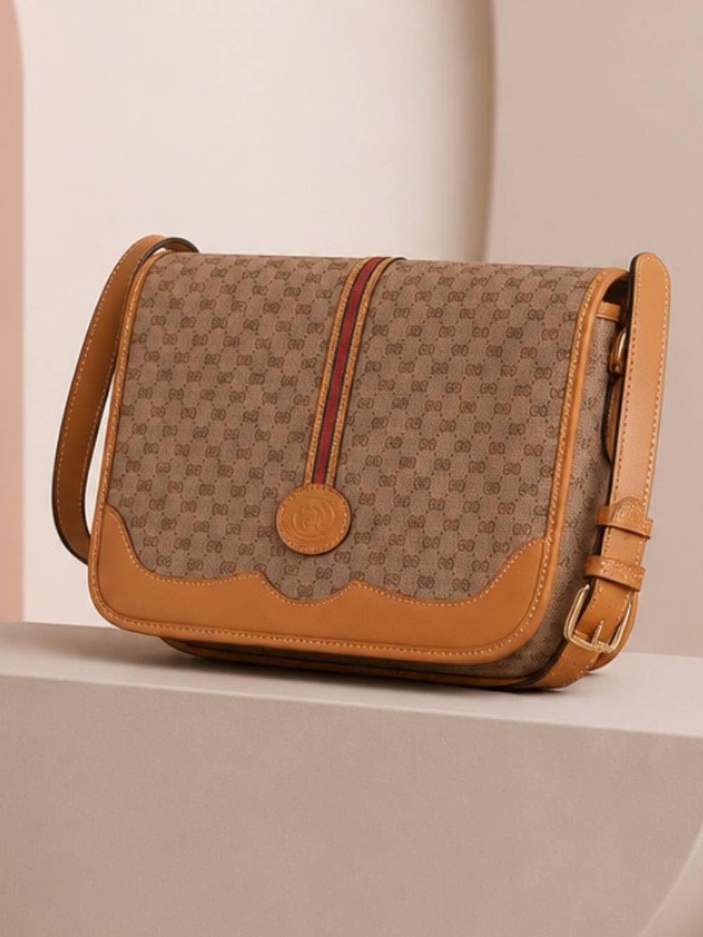 Authentic Gucci Sherry Line Leather Crossbody/Shoulder Bag. - Picture 3 of 17
